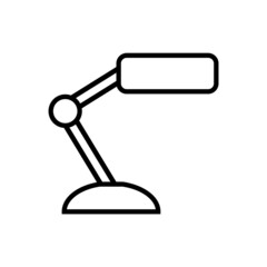 Table lamp line icon, vector logo isolated on white background