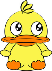 Duck Cartoon Cute Kawaii Character Ducks Animal Vector Funny  Illustration by Gregory Allen Brown