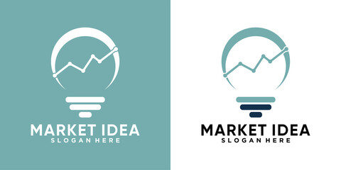 market idea logo design with creative concept