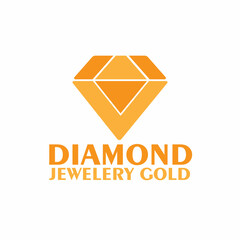 diamond design logo vector. diamond gold jewelery design vector