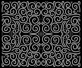 black and white monochrome pattern of pearl patterns
