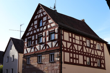 Fachwerk, Fassade, Haus, Altstadt, Cadolzburg,