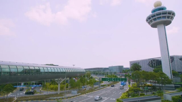 Changi Airport Singapore . High quality video footage
