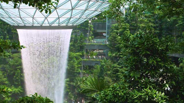 Changi Airport Waterfall 04. 