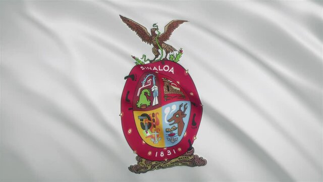 Sinaloa - Mexican State Waving Flag