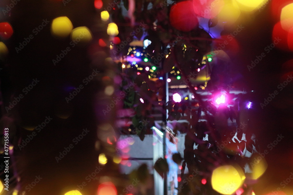 Wall mural blur bokeh light bokeh abstract light background blurred background. with color and bright on a new 