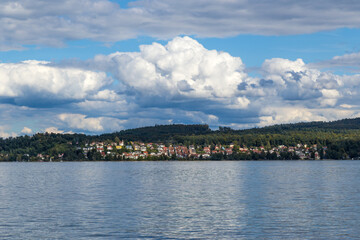 Fototapeta premium Lake Constance, Germany. Scenic view of the city on the shore
