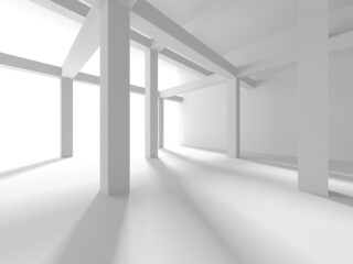 White Modern Background. Abstract Building Concept