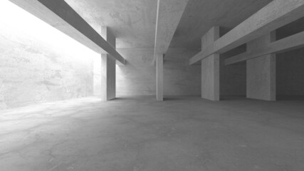 Abstract architecture interior background. Empty concrete room