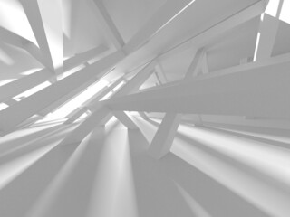 Fototapeta premium White Modern Background. Abstract Building Concept