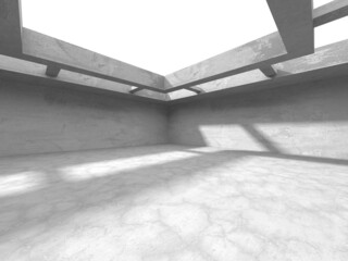 Abstract architecture interior background. Empty concrete room