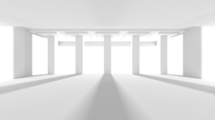Fototapeta premium White Modern Background. Abstract Building Concept