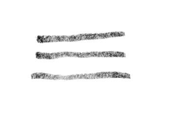 Black color watercolor handdrawing as square line brush on white paper background