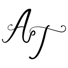 ta, at, Calligraphic signature icon. Wedding Logo Monogram. modern symbol. Couples logo for wedding