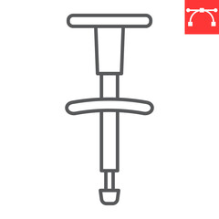 Chiropractic adjusting tool line icon, rehabilitation and physiotherapy, chiropractor tool vector icon, vector graphics, editable stroke outline sign, eps 10.