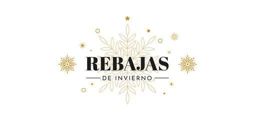 Rebajas de Invierno Negro y oro Design