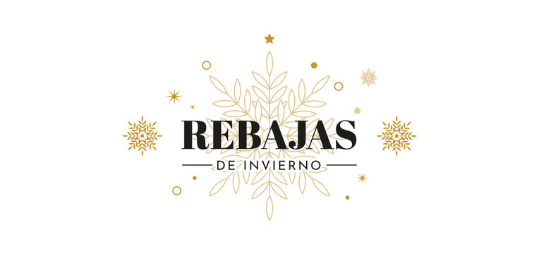 Rebajas de Invierno Negro y oro Design