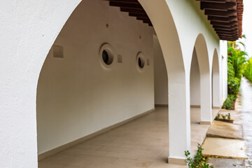architecture of the building vault of several arches