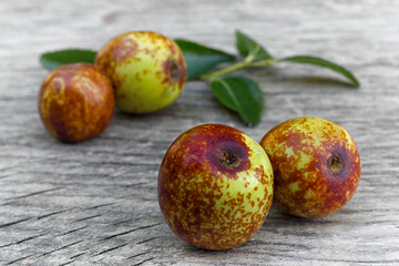 jujube fruits (Ziziphus jujuba).  Healthy fruit cleans blood, contains vitamin c