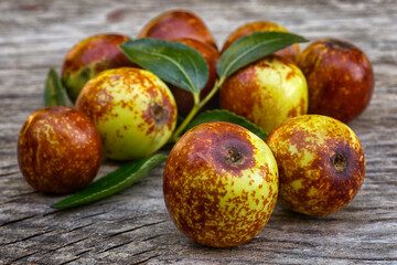 jujube fruits (Ziziphus jujuba).  Healthy fruit cleans blood, contains vitamin c