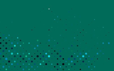 Light Blue, Green vector backdrop with dots.