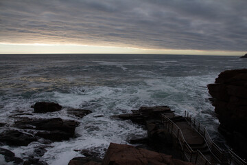 sunset on the coast