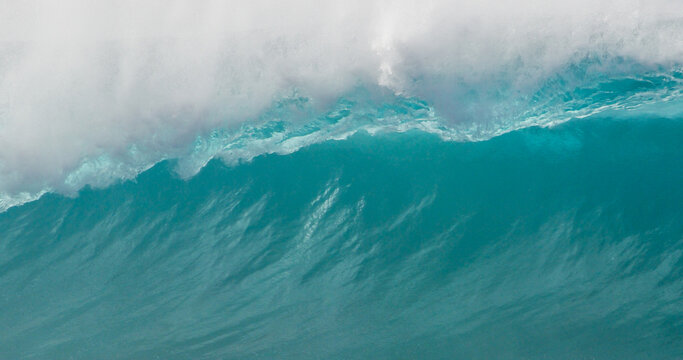 Big tropical ocean wave of high surf water