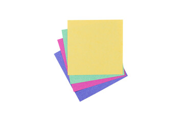 A sticker and a paper clip isolated on a white background