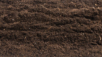 Soil for plant isolated on white background.