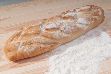 bread on a table freshly baked for consumption 