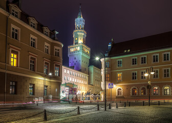 Iluminacje świąteczne i jarmark bożonarodzeniowy w Opolu - obrazy, fototapety, plakaty