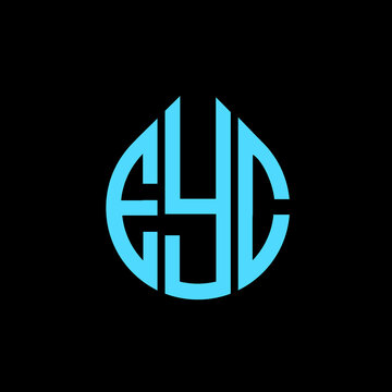 EYC letter logo design on black background. 
EYC circle letter logo design with ellipse shape.
EYC creative initials letter logo concept.EYC logo vector. 