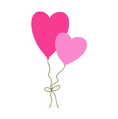 Fototapeta na wymiar birthday balloons for valentine's day