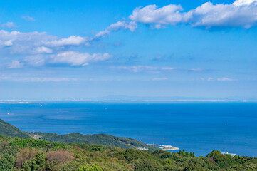 Obraz premium 淡路島から見る瀬戸内海、10月