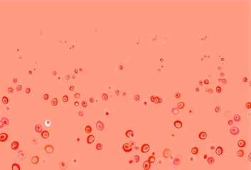 Light Red vector template with circles.