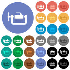 File compression solid round flat multi colored icons