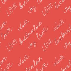 love you hearts romantic pattern illustration isolated on white. black and white seamless pattern for wallpaper, textiles, packaging, scrapbooking, foil stamping.