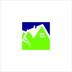 House and home financial loan logo graphic design.