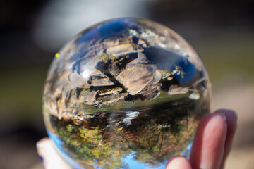 Lens ball in nature