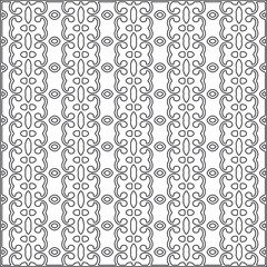  Vector ethnic pattern with symmetrical elements . Repeating geometric tiles from striped elements.Monochrome texture.Black and white pattern for wallpapers and backgrounds.