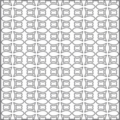  Vector ethnic pattern with symmetrical elements . Repeating geometric tiles from striped elements.Monochrome texture.Black and white pattern for wallpapers and backgrounds.