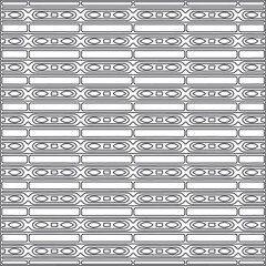 Vector ethnic pattern with symmetrical elements . Repeating geometric tiles from striped elements.Monochrome texture.Black and white pattern for wallpapers and backgrounds.