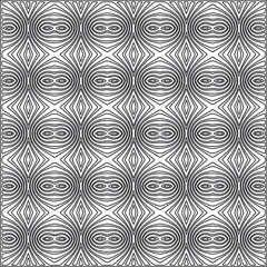 Vector pattern with symmetrical elements. Repeating geometric tiles from striped elements.Monochrome stylish texture.Black and
white pattern for wallpapers and backgrounds.