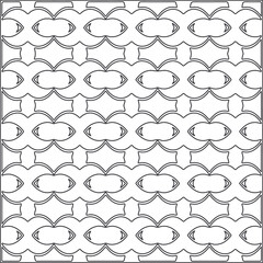 Vector pattern with symmetrical elements. Repeating geometric tiles from striped elements.Monochrome stylish texture.Black and
white pattern for wallpapers and backgrounds.