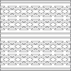 Fototapeta premium Vector ethnic pattern with symmetrical elements . Repeating geometric tiles from striped elements.Monochrome texture.Black and white pattern for wallpapers and backgrounds.