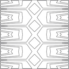 
Vector ethnic pattern with symmetrical elements . Repeating geometric tiles from striped elements.Monochrome texture.Black and 
white pattern for wallpapers and backgrounds.