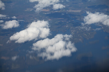 aerial shot of clouds