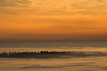 sunrise in the mountains