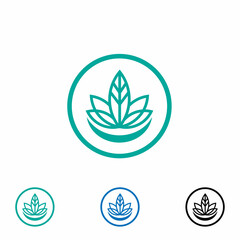 modern and minimalist cannabis logo vector