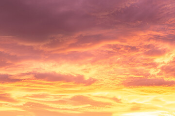 Naklejka na ściany i meble Colorful sunset in the sky.